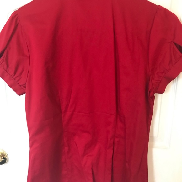Limited Red Button Blouse - Picture 4 of 6